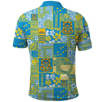 Tuvalu Manuia te Kilisimasi Polo Shirt Pacific Patchwork Xmas Vibes LT9 - Polynesian Pride