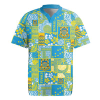 Tuvalu Manuia te Kilisimasi Rugby Jersey Pacific Patchwork Xmas Vibes LT9 Green - Polynesian Pride