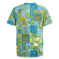 Tuvalu Manuia te Kilisimasi Rugby Jersey Pacific Patchwork Xmas Vibes LT9 - Polynesian Pride