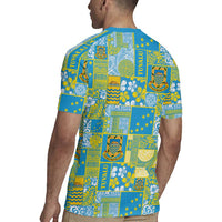 Tuvalu Manuia te Kilisimasi Rugby Jersey Pacific Patchwork Xmas Vibes LT9 - Polynesian Pride