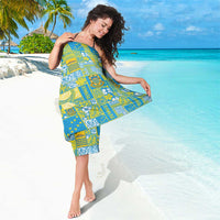 Tuvalu Manuia te Kilisimasi Sarong Pacific Patchwork Xmas Vibes - Polynesian Pride