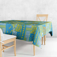 Tuvalu Manuia te Kilisimasi Tablecloth Pacific Patchwork Xmas Vibes - Polynesian Pride