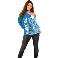 Yap Day 1 March Off Shoulder Sweater Micronesia Yapese Warrior LT9 - Polynesian Pride