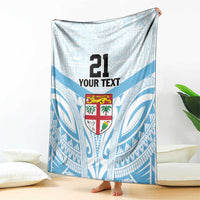 Fiji Football Custom Blanket Bula Boys Go Champions