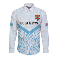 Fiji Football Custom Long Sleeve Button Shirt Bula Boys Go Champions