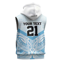 Fiji Football Custom Sleeveless Zip Hoodie Bula Boys Go Champions LT9 - Polynesian Pride