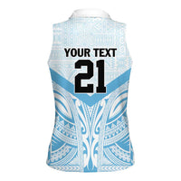 Fiji Football Custom Women Sleeveless Polo Shirt Bula Boys Go Champions