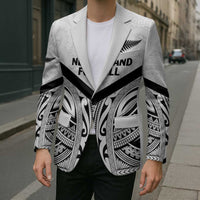 New Zealand Football Custom Blazer All White Fern Go Champions - Polynesian Pride