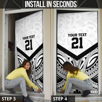 New Zealand Football Custom Door Cover All White Fern Go Champions - Polynesian Pride