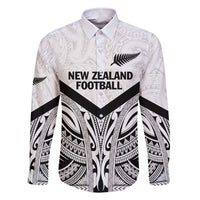 New Zealand Football Custom Family Matching Short Sleeve Bodycon Dress and Hawaiian Shirt All White Fern Go Champions