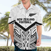 New Zealand Football Custom Hawaiian Shirt All White Fern Go Champions