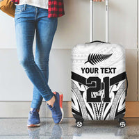 New Zealand Football Custom Luggage Cover All White Fern Go Champions