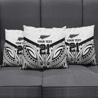 New Zealand Football Custom Pillow Cover All White Fern Go Champions - Polynesian Pride