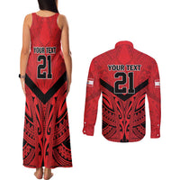 Tahiti Football Custom Couples Matching Tank Maxi Dress and Long Sleeve Button Shirt Toa Aito Go Champions