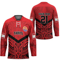 Tahiti Football Custom Hockey Jersey Toa Aito Go Champions LT9 - Polynesian Pride