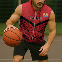 Tahiti Football Custom Sleeveless Zip Hoodie Toa Aito Go Champions LT9 - Polynesian Pride
