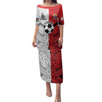 New Caledonia-Tahiti Football Custom Family Matching Puletasi and Hawaiian Shirt Together Go Champions