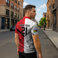 New Caledonia-Tahiti Football Custom Zipper Polo Shirt Together Go Champions - Polynesian Pride