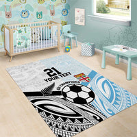 New Zealand-Fiji Football Custom Area Rug Together Go Champions
