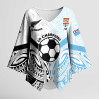 New Zealand-Fiji Football Custom Kimono Sleeve Blouse Together Go Champions - Polynesian Pride