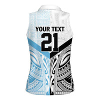 New Zealand-Fiji Football Custom Women Sleeveless Polo Shirt Together Go Champions