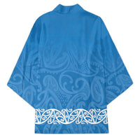 New Zealand Nurses Week Kimono Maori Kowhaiwhai Blue Tribal LT9 - Polynesian Pride