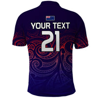 (Custom Text and Number) New Zealand Auckland Cricket Polo Shirt Maori Traditional Ethnic Style LT9 - Polynesian Pride