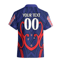 (Custom Text And Number) New Zealand Auckland Cricket Hawaiian Shirt Polynesian with Maori Koru LT9 - Polynesian Pride