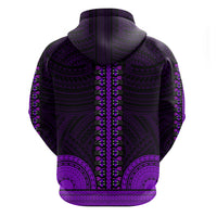 African Dashiki Hoodie With Polynesian Pattern Purple LT9 - Polynesian Pride