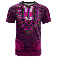 African Dashiki T Shirt With Tapa Pattern Pink LT9 Pink - Polynesian Pride