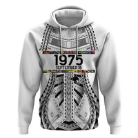 Independen Stet bilong Papua Niugini 1975 Hoodie White Tribal Papua New Guinea Province Flag LT9 Pullover Hoodie White - Polynesian Pride