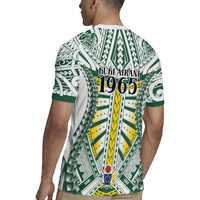 Cook Islands 1965 National Pride Rugby Jersey White Tribal Pattern LT9 - Polynesian Pride