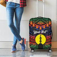 Personalised New Caledonia All Saints Day Luggage Cover Candle Light with Polynesian Style