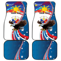 Personalized Filipino-American Car Mats The Eight-Rayed Sun with Bald Eagle LT9 - Polynesian Pride