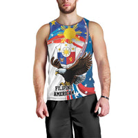 Personalized Filipino-American Men Tank Top The Eight-Rayed Sun with Bald Eagle LT9 - Polynesian Pride