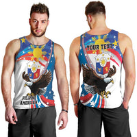Personalized Filipino-American Men Tank Top The Eight-Rayed Sun with Bald Eagle LT9 - Polynesian Pride