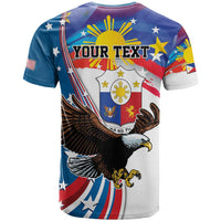 Personalized Filipino-American T Shirt The Eight-Rayed Sun with Bald Eagle LT9 - Polynesian Pride