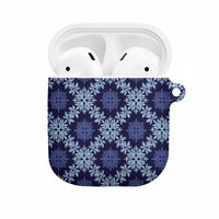 Palaka Hawaiian Quilt Seamless Pattern AirPods Case LT9 Blue - Polynesian Pride