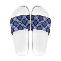 Palaka Hawaiian Quilt Seamless Pattern Slide Sandals - Polynesian Pride