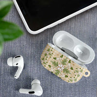 Squares Maile Leaf AirPods Case Beige Palaka Hawaiian Quilt Pattern LT9 - Polynesian Pride