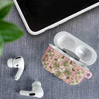 Squares Maile Leaf AirPods Case Pink Palaka Hawaiian Quilt Pattern LT9 - Polynesian Pride