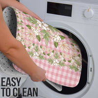 Squares Maile Leaf Bathroom Set Pink Palaka Hawaiian Quilt Pattern - Polynesian Pride