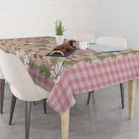 Squares Maile Leaf Tablecloth Pink Palaka Hawaiian Quilt Pattern - Polynesian Pride