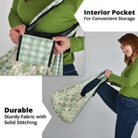 Squares Maile Leaf Grocery Bag Turquoise Palaka Hawaiian Quilt Pattern - Polynesian Pride