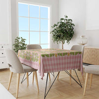 Squares Puakenikeni and Kalo Tablecloth Pink Palaka Hawaiian Quilt Pattern LT9 - Polynesian Pride
