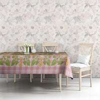 Squares Puakenikeni and Kalo Tablecloth Pink Palaka Hawaiian Quilt Pattern LT9 - Polynesian Pride