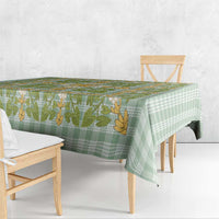 Squares Puakenikeni and Kalo Tablecloth Turquoise Palaka Hawaiian Quilt Pattern LT9 - Polynesian Pride