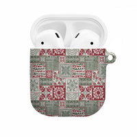 Mele Kalikimaka Hawaii Christmas AirPods Case Aloha Spirit with Hawaiian Quilt Pattern LT9 Beige - Polynesian Pride