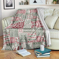 Mele Kalikimaka Hawaii Christmas Blanket Aloha Spirit with Hawaiian Quilt Pattern - Polynesian Pride