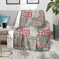 Mele Kalikimaka Hawaii Christmas Blanket Aloha Spirit with Hawaiian Quilt Pattern - Polynesian Pride